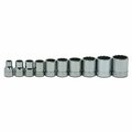 Williams Socket Set, 10 Pieces, 3/8 Inch Dr, Shallow, 3/8 Inch Size JHWWSB-10RC